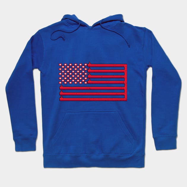 USA Flag like Hoodie by RhinoTheWrecker